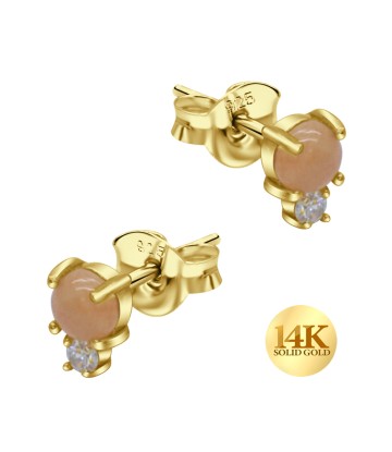 14K Gold Stud Earring 14KY-STS-5706 (MOQ 10 pcs)